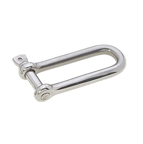 Manille longue forgée inox Viadana 28.30 axe 10 mm charge rupture 5500 kg.