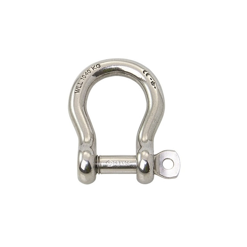 Manille lyre sécurisée Wichard inox 6 mm avec axe anti-perte