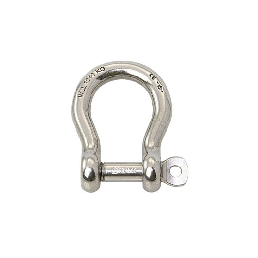 Manille lyre sécurisée Wichard inox 6 mm avec axe anti-perte