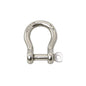 Manille lyre sécurisée Wichard inox 6 mm avec axe anti-perte