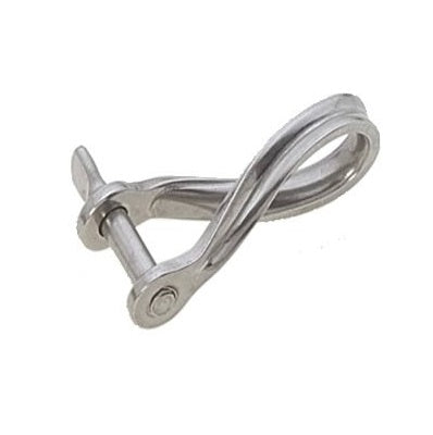 Manille torsadée estampée inox Viadana 27.11 axe 5 mm BRL 1050 kg.