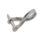 Manille torsadée estampée inox Viadana 27.11 axe 5 mm BRL 1050 kg.