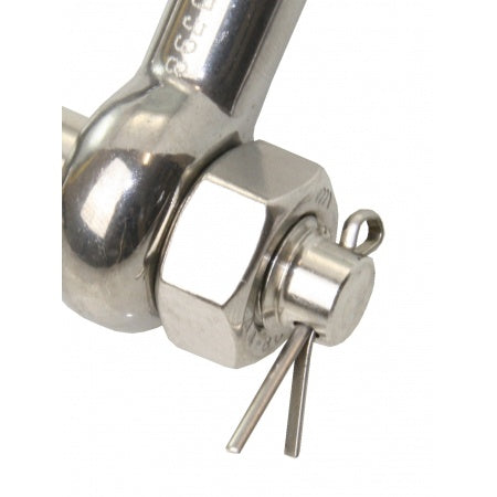 Manille PETERSEN forgée inox 316L forme lyre marine.