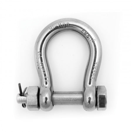 Manille PETERSEN forgée inox 316L forme lyre marine.