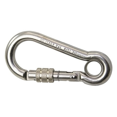 Mousqueton Snap Inox Kong L 100-120 mm avec oeillet et ecrou de blocage