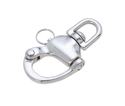 Mousqueton émerillon inox Viadana 29.35 ouverture 15 mm œillet 13 mm