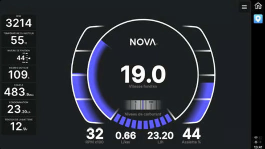 Écran multifonction tactile NOVA10 GPS Bluetooth marine