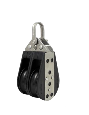 Poulie double Viadana 57 mm Delrin inox