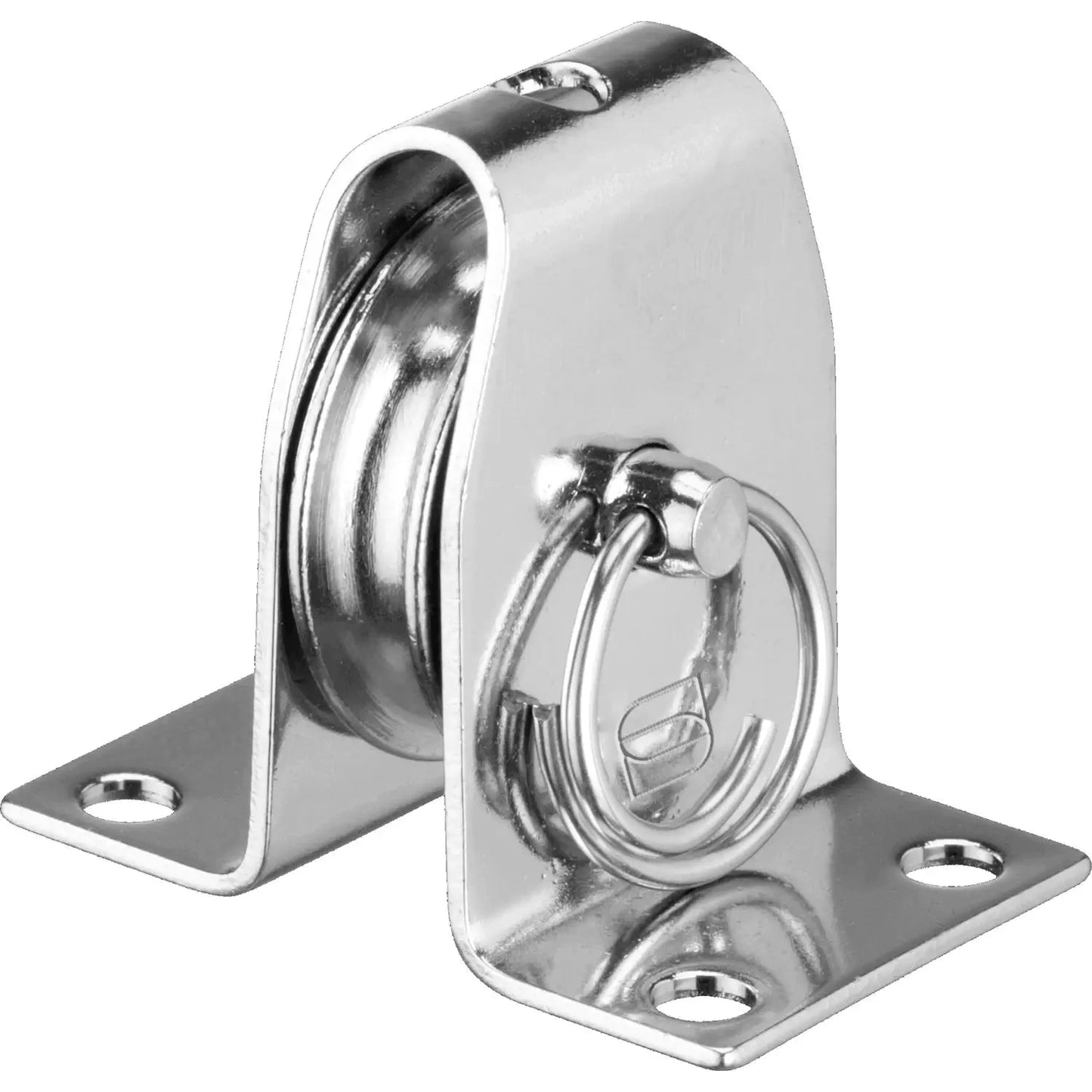 Poulie de renvoi simple verticale inox laiton voilier