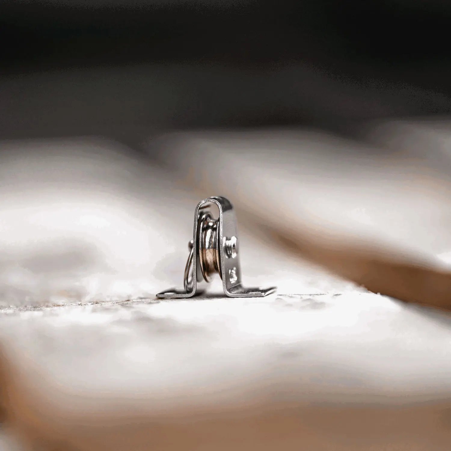 Poulie de renvoi simple verticale inox laiton voilier