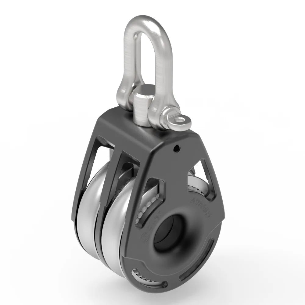 Poulie double High Roller 60 mm avec manille – Allen A9062