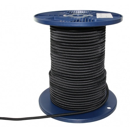 Sandow noir 6mm résistant pour nautisme et fixations.