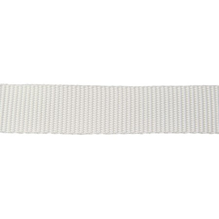 Bobine sangle polyester blanc lourd 25 mm