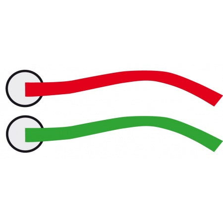 Set penons DAVIS foc 14 pièces rouge vert autocollants