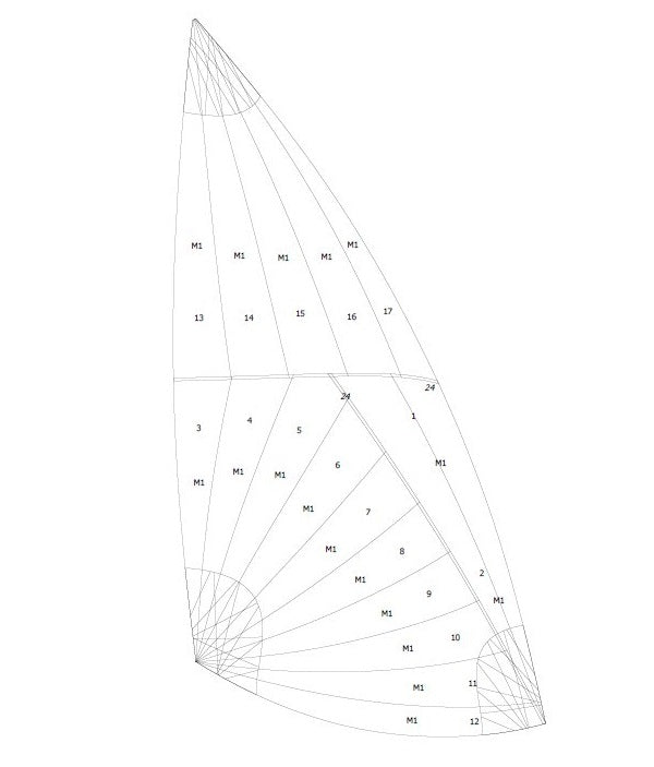 Spi asymétrique Dart 16 tri-radial compatible fabriqué en France.