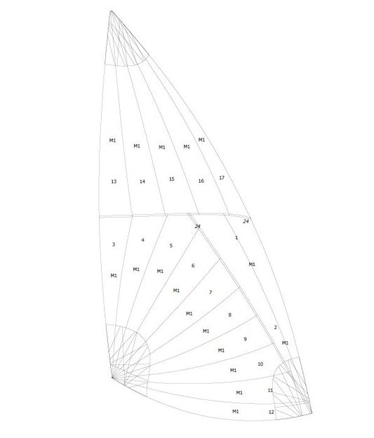 Spi asymétrique Dart 16 tri-radial compatible fabriqué en France.