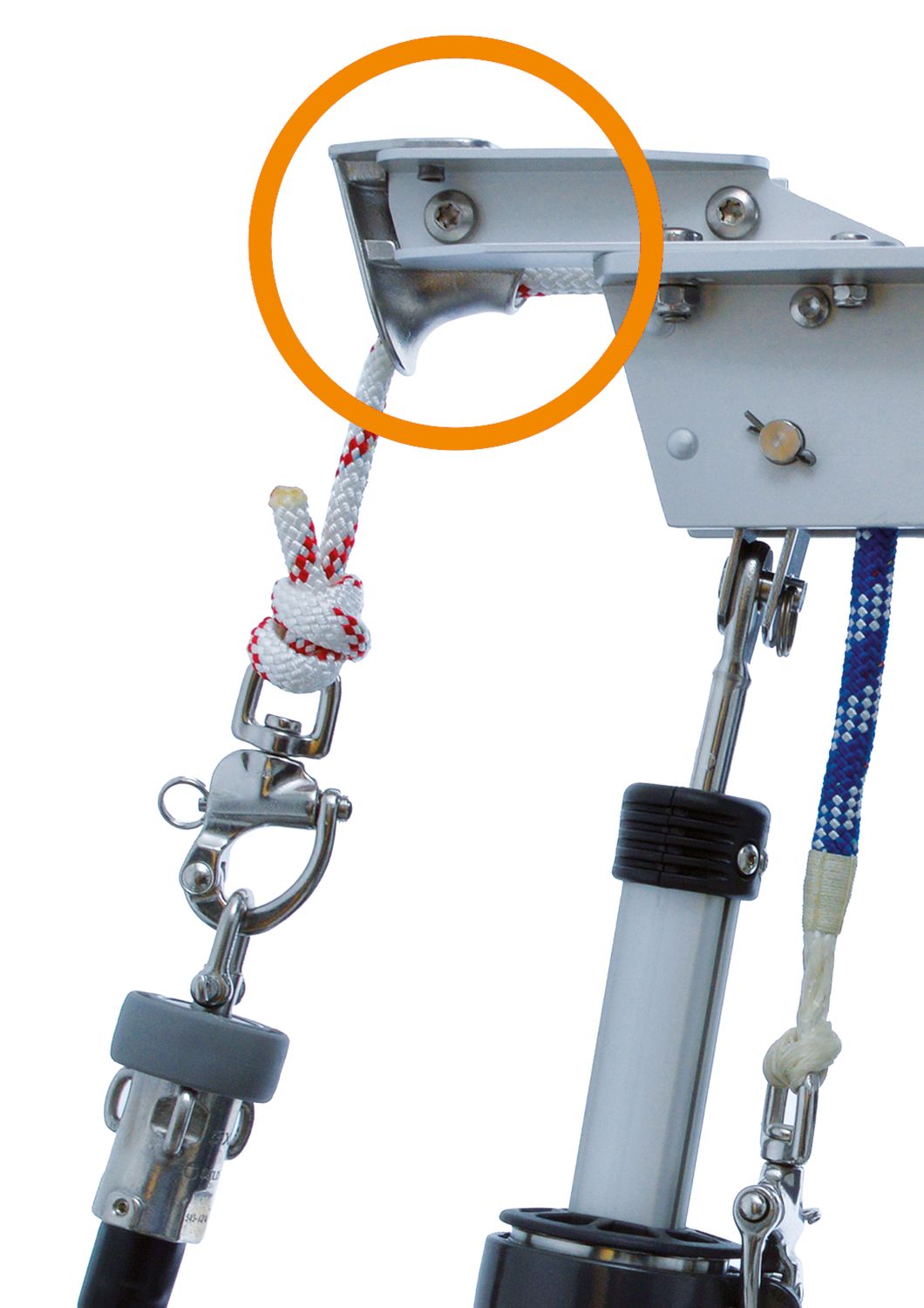 Support Gennaker pour greement a tete de mat
