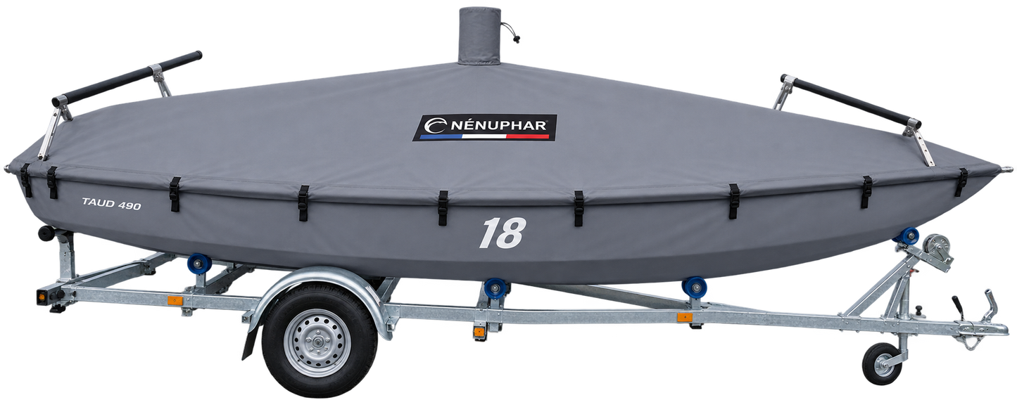 Taud dessus deriveur 490 Nenuphar 20269 polyester ripstop dyed PU