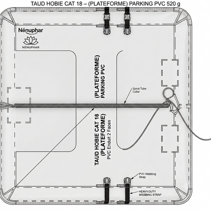 TAUD HOBIE CAT 18 – (PLATEFORME) PARKING PVC 520 G