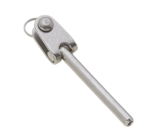 Les terminaisons à chape à sertir Viadana, avec leur design articulé, sont idéales pour garantir une fixation stable et fiable des câbles en acier inoxydable. Dotées d'une chape articulée et d'un axe pivotant, elles offrent une flexibilité optimale pour diverses applications marines et industrielles. Fabriquées en acier inoxydable AISI 316, elles assurent une excellente résistance à la corrosion et une longue durée de vie, même dans les environnements les plus exigeants.