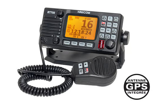 VHF FIXE RT750 - 25W- Antenne GPS intégrée