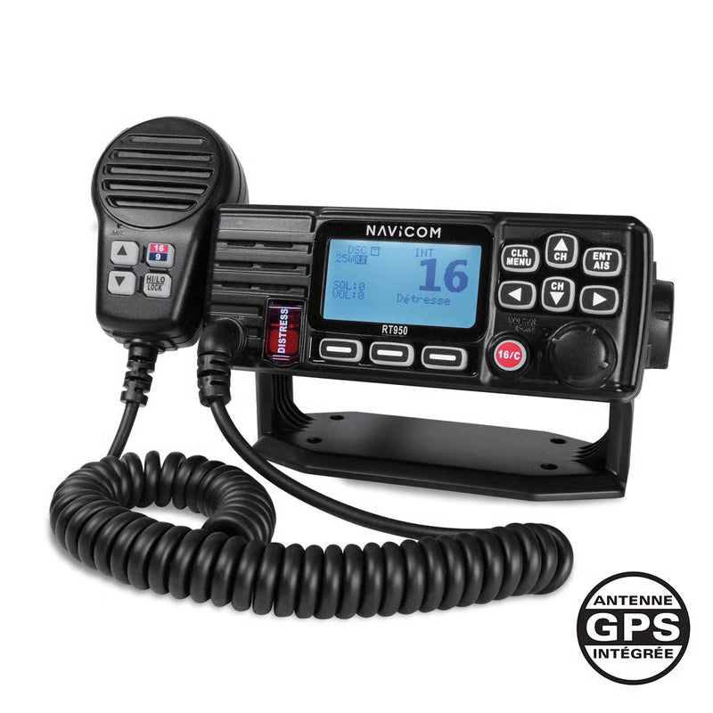 VHF fixe RT950 Navicom 25W compacte avec GPS integre