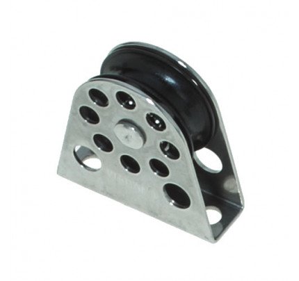 Poulie verticale simple Viadana 11.78 avec réa de 28 mm et support en inox. Conçue pour les voiliers, cette poulie garantit un guidage fluide et précis des cordages jusqu’à 8 mm. Idéale pour le renvoi des drisses ou bosses sur parois verticales ou horizontales.