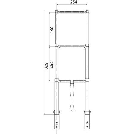 Echelles d'embarquement telescopique en acier inoxydable