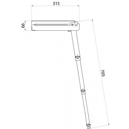 Echelles d'embarquement telescopique en acier inoxydable AISI 316