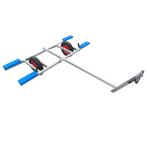 CHARIOT ALU 2 ROUES 400 PATINS BLANCS | POUR PETITS CATA 12FT