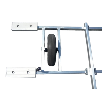 CHARIOT ALU 2 ROUES 400 PATINS BLANCS | POUR PETITS CATA 12FT