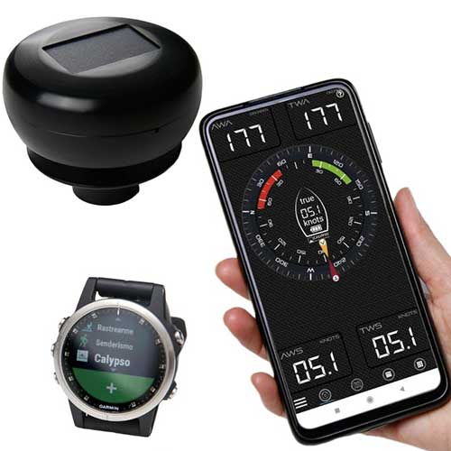 Girouette anémomètre ultrason sans fil solaire Calypso bateau