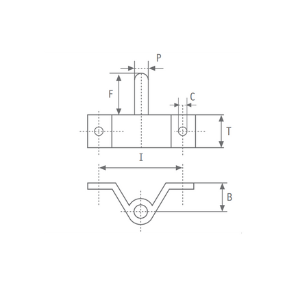 Aiguillot Ø 8 mm pour safran Viadana 52.17