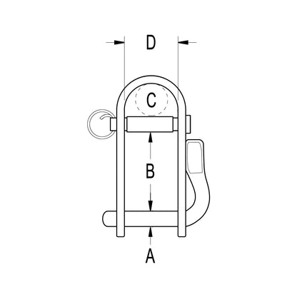 Manille rapide à barrette 5mm Laser ILCA