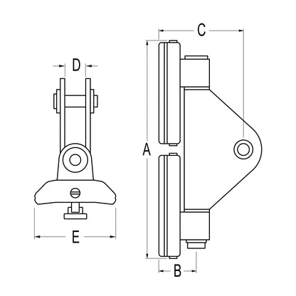 Chariot de Tete Serie 26 RC42660 Ronstan