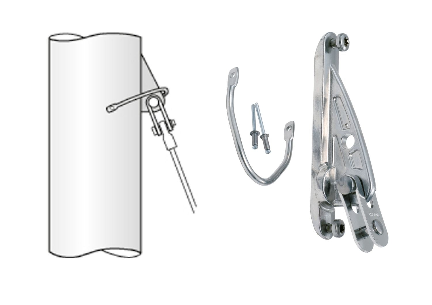 ferrure selden anti-ragage etai spinnaker protection robuste
