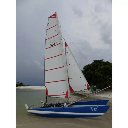 foc dart 18 dacron forward sailing catamaran performance