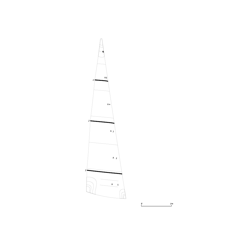 FOC SL16 DACRON COMPATIBLE.  Laizes blanches / galons et renforts noirs. Fabriqué en France.