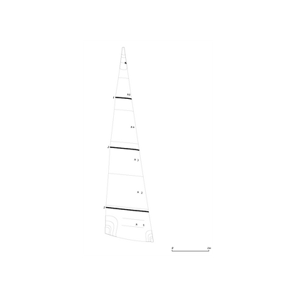 FOC SL16 DACRON COMPATIBLE.  Laizes blanches / galons et renforts noirs. Fabriqué en France.