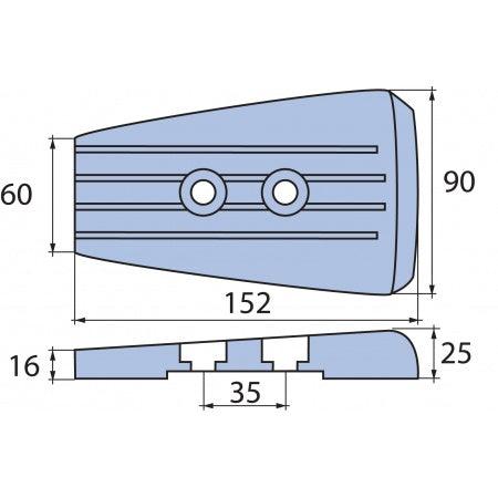 Anode ANITI-CAVIATION Moteur Volvo Penta  DPS-A - DPS-B - FWD Zinc - Magnésium - Alu