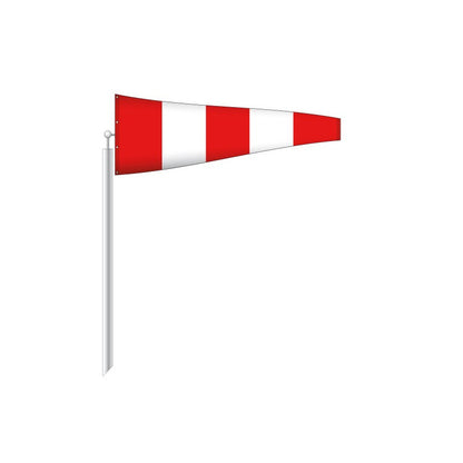 Manche à air 60 cm rouge blanc