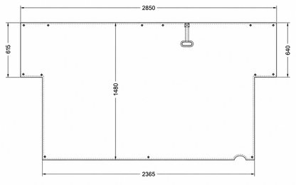 Taud parking plateforme trampoline Hobie Cat 18 Nenuphar 30236 ripstop PU bâche résistante aux uv et au soleil
