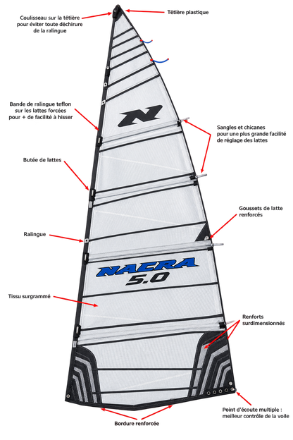GD VOILE NACRA 5.0 COMPATIBLE 245 G
