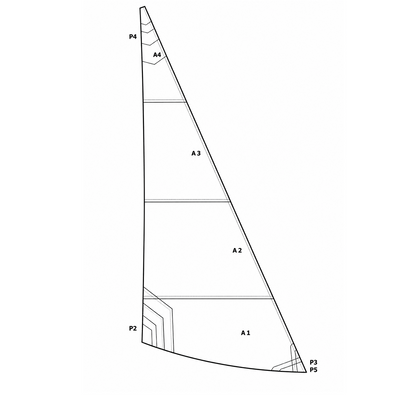 Foc compatible catamaran Hobie Cat Wave Dacron Nenuphar 2069