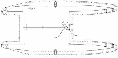plan du TAUD HOBIE CAT 18 PARKING – COMPLET PES ENDUIT PVC 520 GRS