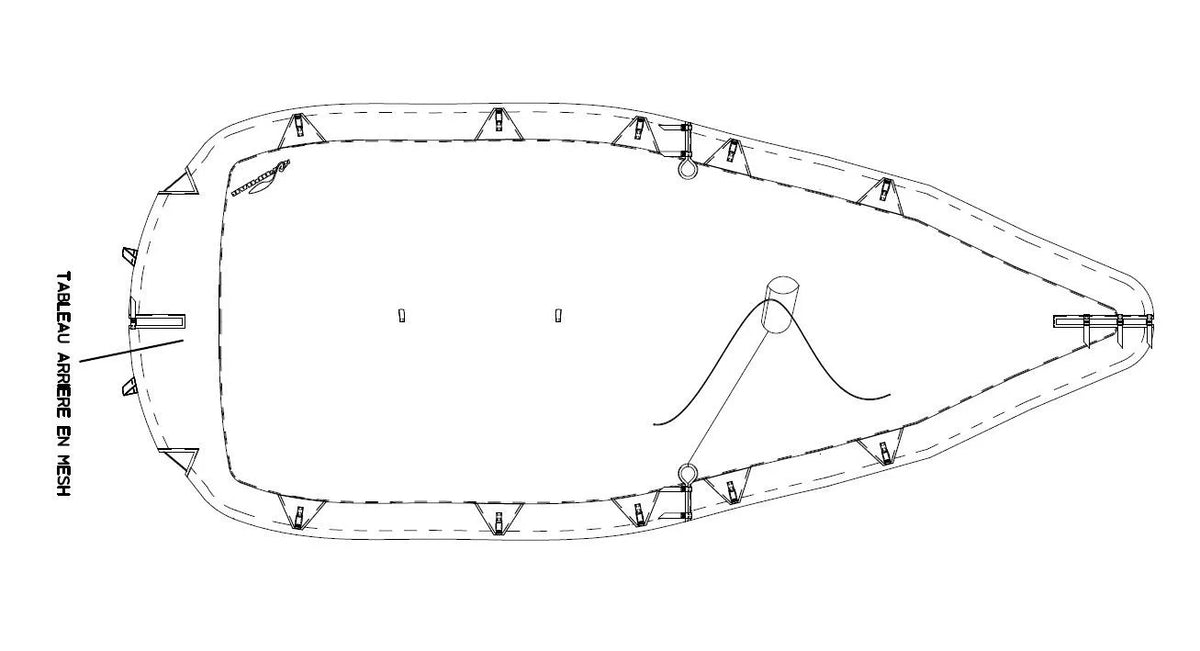 plan du TAUD TOPAZ ARGO DESSUS PES ENDUIT PVC 520 GRS/M2