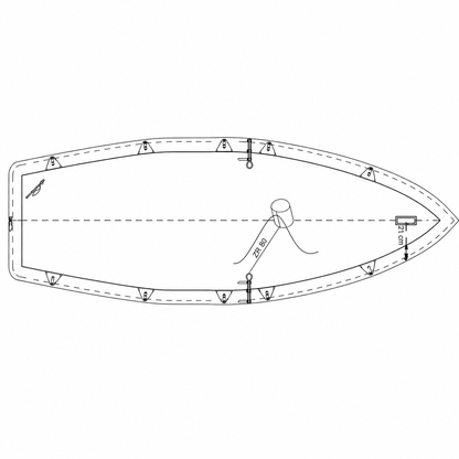 Taud FD dessus polyester enduit PU 270 g/m²
