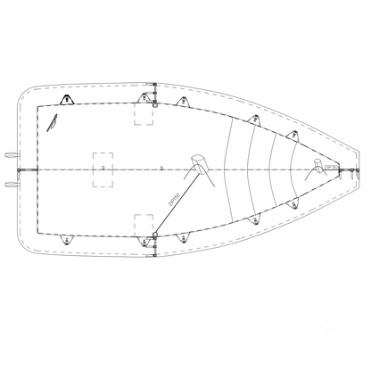Taud de dessus pour Open 5.00 en polyester enduit PVC
