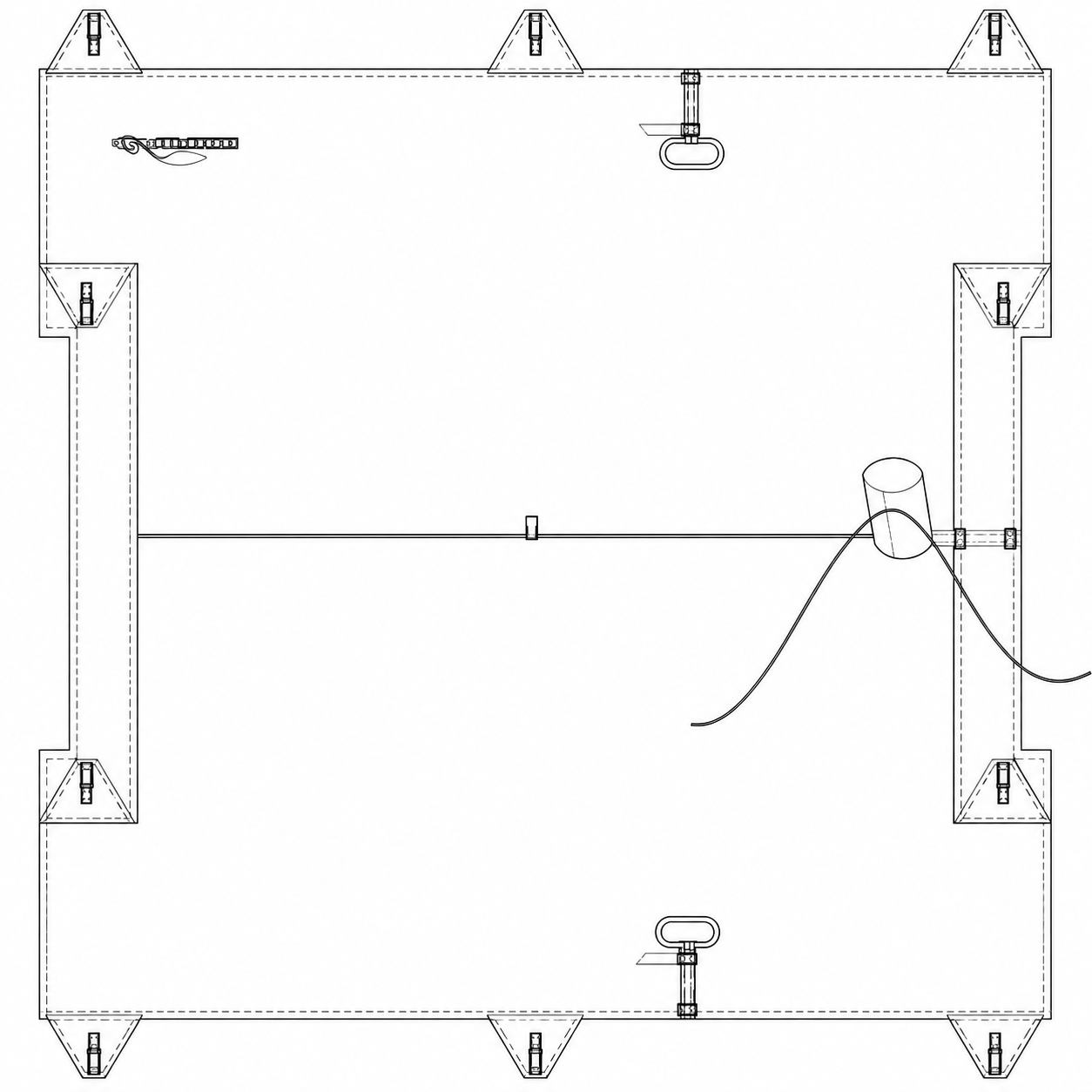 Taud parking plateforme trampoline Hobie Cat 18 Nenuphar 30236 ripstop PU