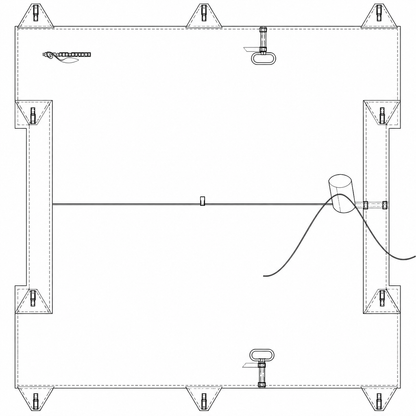 Taud parking plateforme trampoline Hobie Cat 18 Nenuphar 30236 ripstop PU